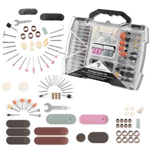 STAHLWERK Schleif Zubehör Set, 225 Teile für Mehrzweckschleifer und Rotationsschleifer.