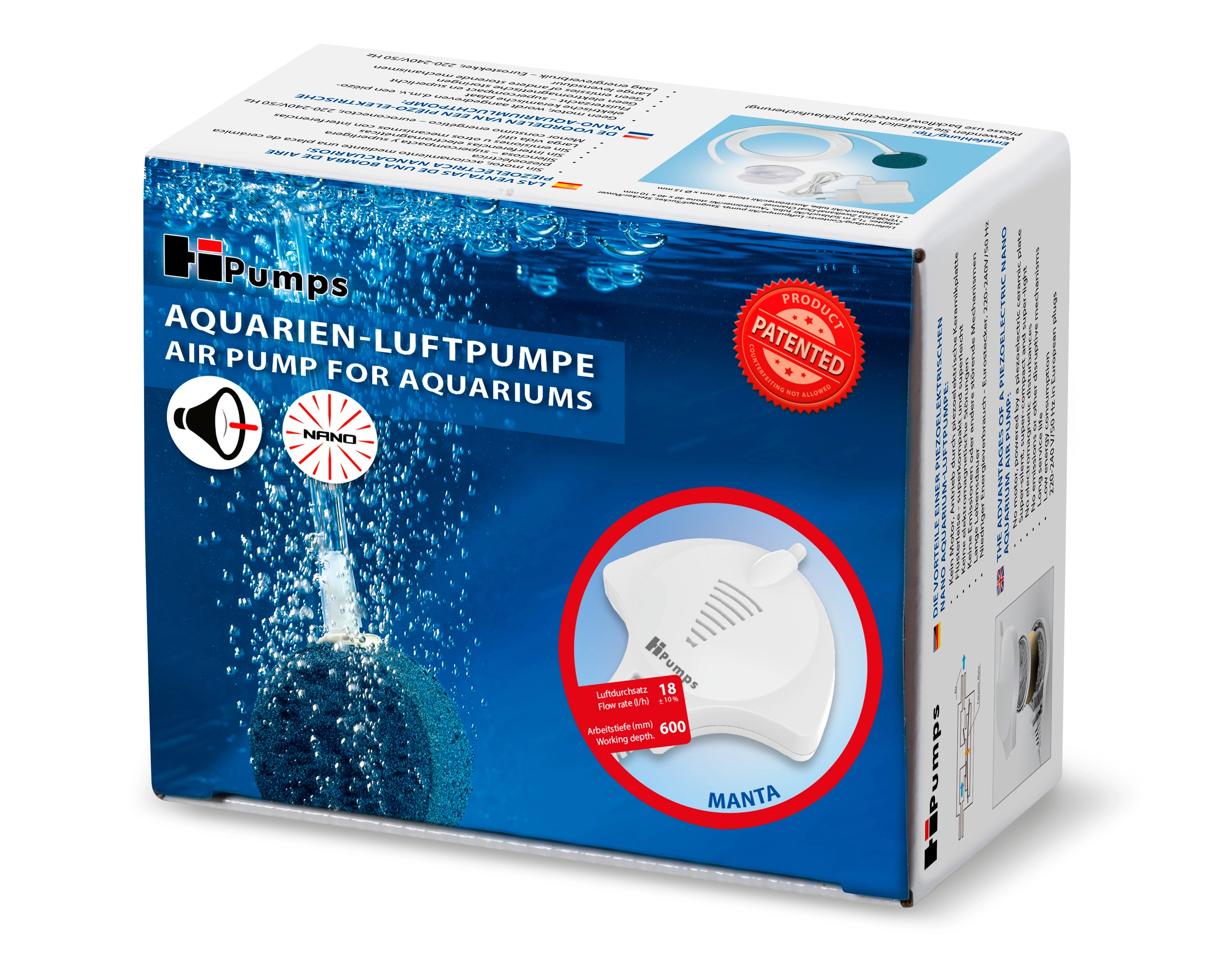 HiPumps Aquarien Luftpumpe Manta Weiß kaufen bei OBI