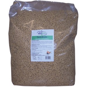 Sack Aktisan Teich-Fischfutter Teichsticks 15l, schwimmfähiges Komplett-Futter für Gartenteichfische.