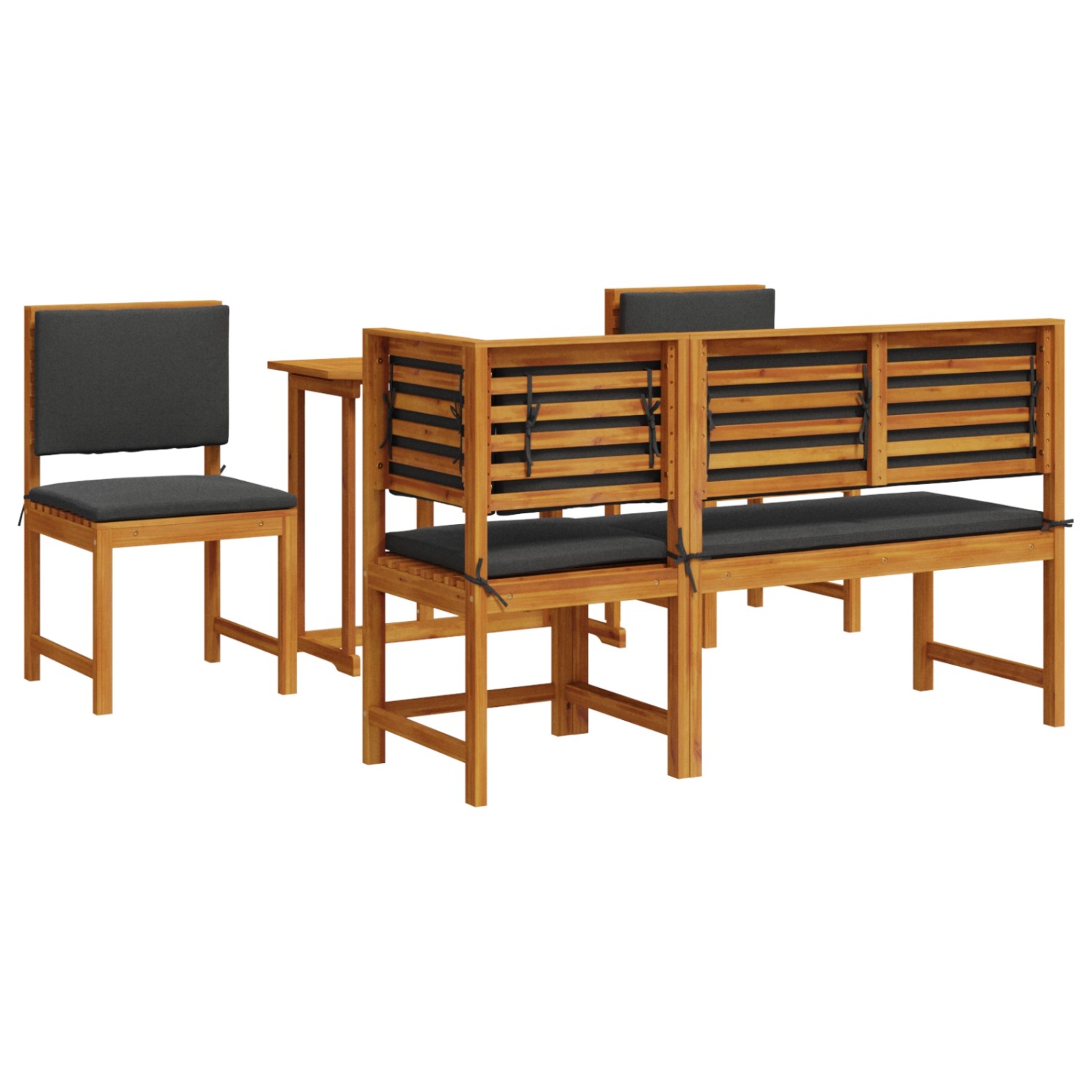 vidaXL 5-tlg Garten-Essgruppe mit Kissen Massivholz Akazie 3329116 günstig online kaufen