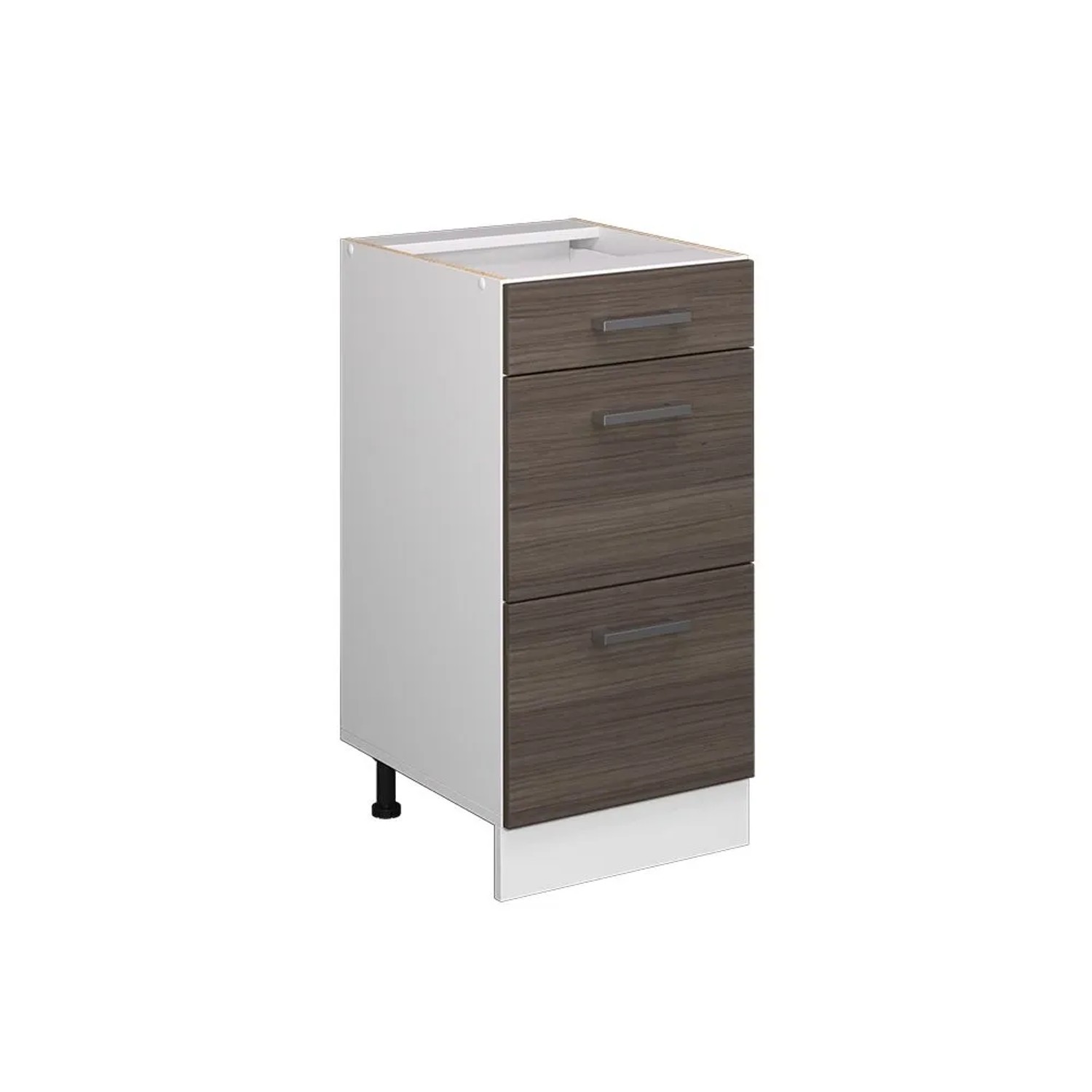 Vicco Küchenunterschrank R-Line Grau Weiß 40 cm mit Schubladen ohne Arbeitsplatte