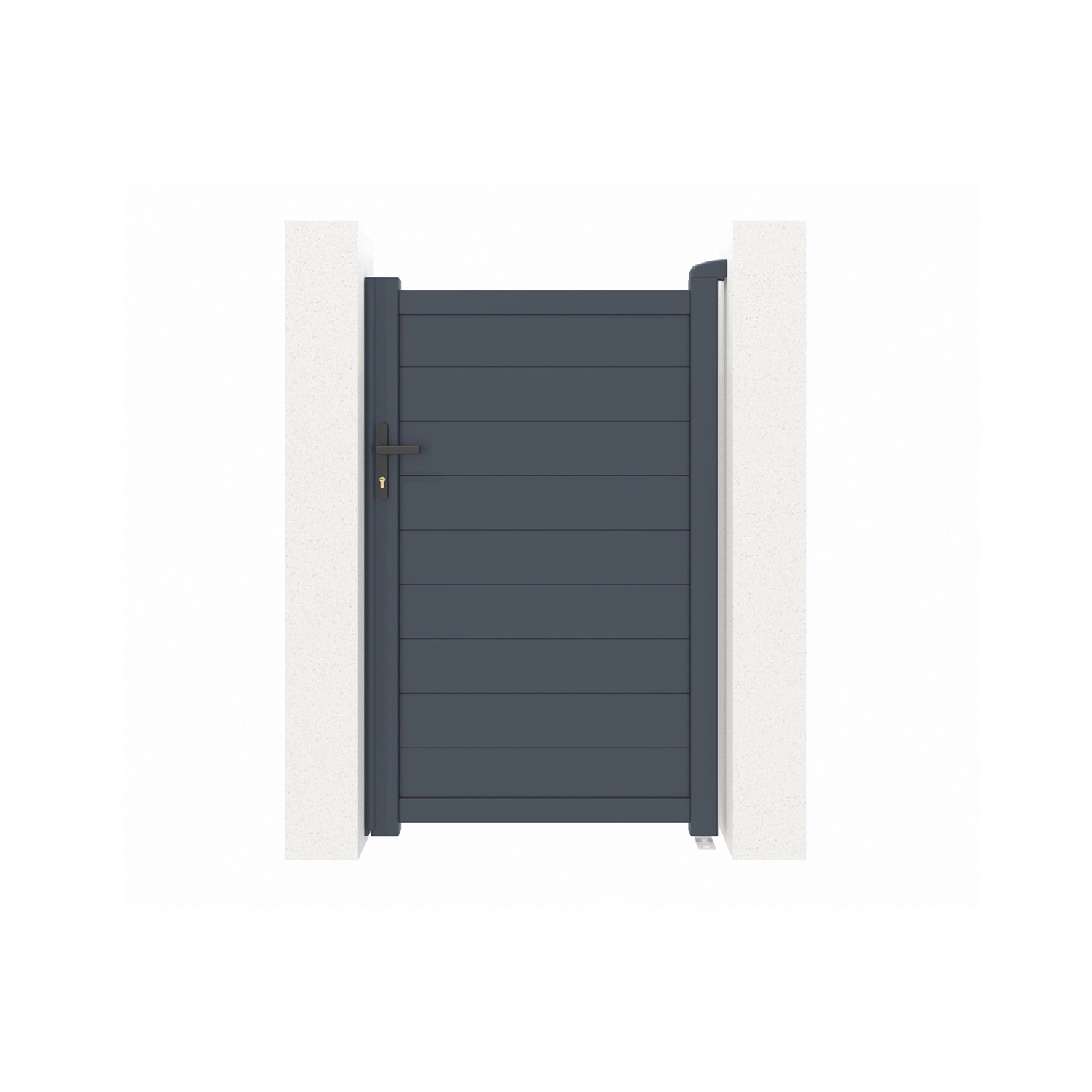 Casanoov Gartentür 1M Eiger H 160Cm & 2 Alu Pfosten H 190Cm Grau günstig online kaufen
