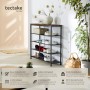 Tectake Schuhregal Sheffield Industrial Style Holz und Stahl  100 x 30 50 x 93 cm Industrial Holz Dunkel  Rustikal_2