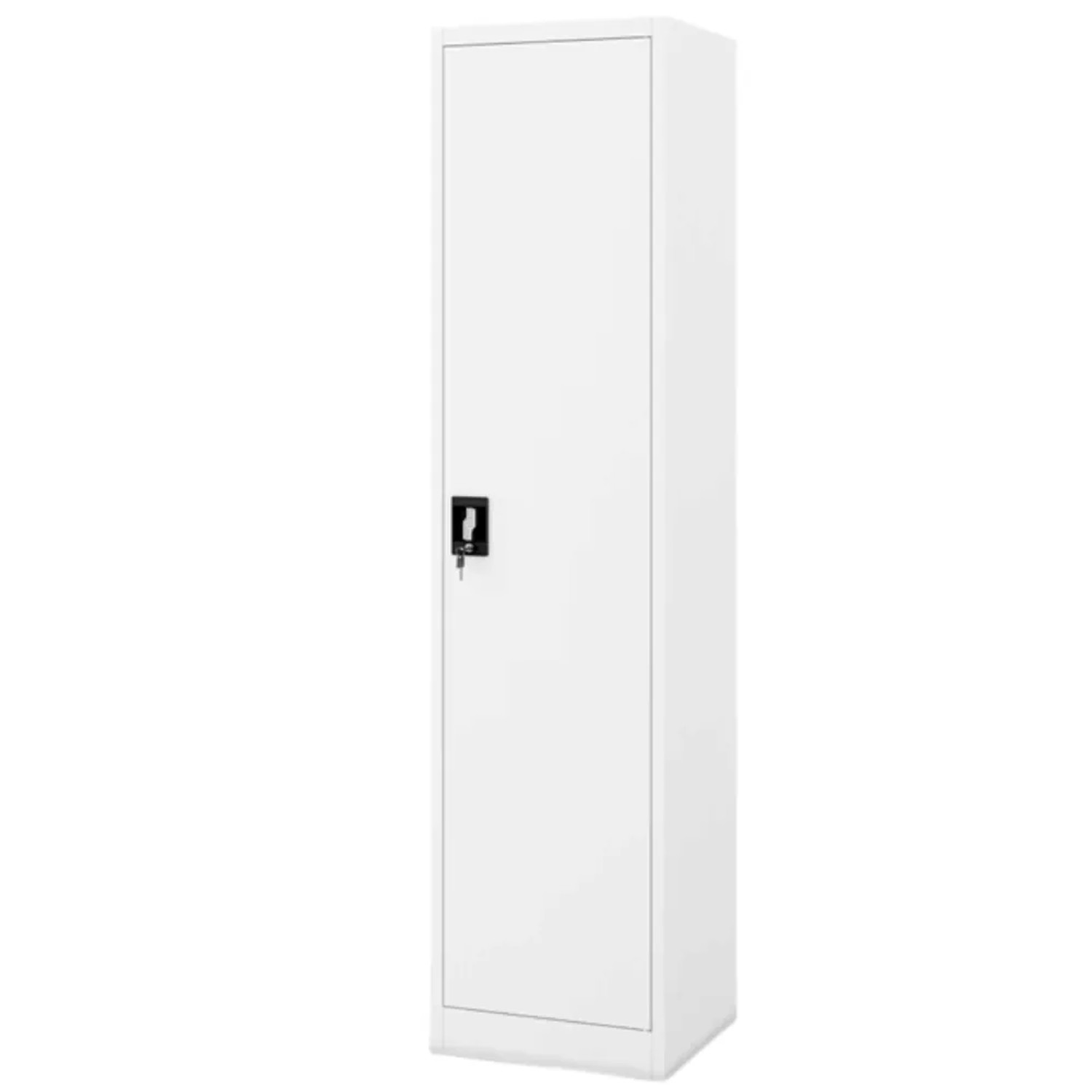 JAN NOWAK Aktenschrank Abschließbar ALEX mit Flügeltüren 185 x 45 x 40 cm Weiß