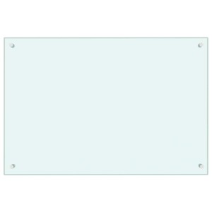 DELUKE Küchenrückwand Glas 90x60cm Weiß Wandverklediung Küche Wandschutz Spritzschutz Herdspritzschutz Glasplatte