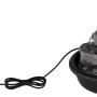Globo Brunnen Fontana, 19 cm, schwarz matt, mit LED-Beleuchtung für entspannende Atmosphäre.