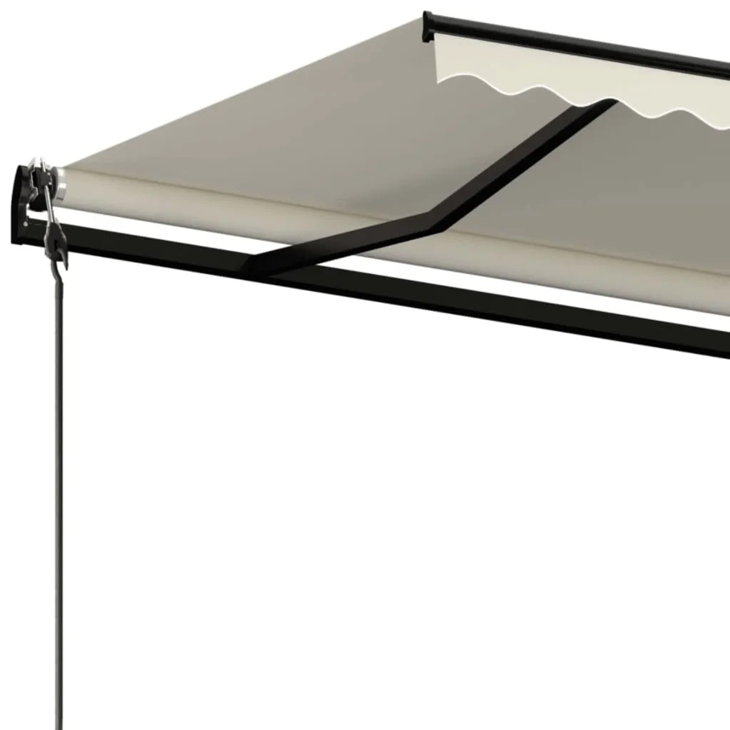 furnicato Markise, automatische Einziehfunktion, 400x350 cm, creme, für Sonnenschutz.