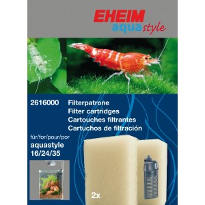 Eheim Filterpatronen für Aquacorner Innenfilter, 2er-Pack. Aquarium Zubehör.