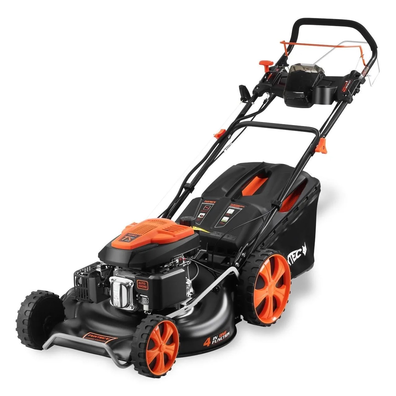 FUXTEC Benzin Rasenmäher FX-RM5396eS-PRO 53 cm Schnittbreite 70 L Fangkorb 4in1 Auto-Choke E-Start 5,3 PS