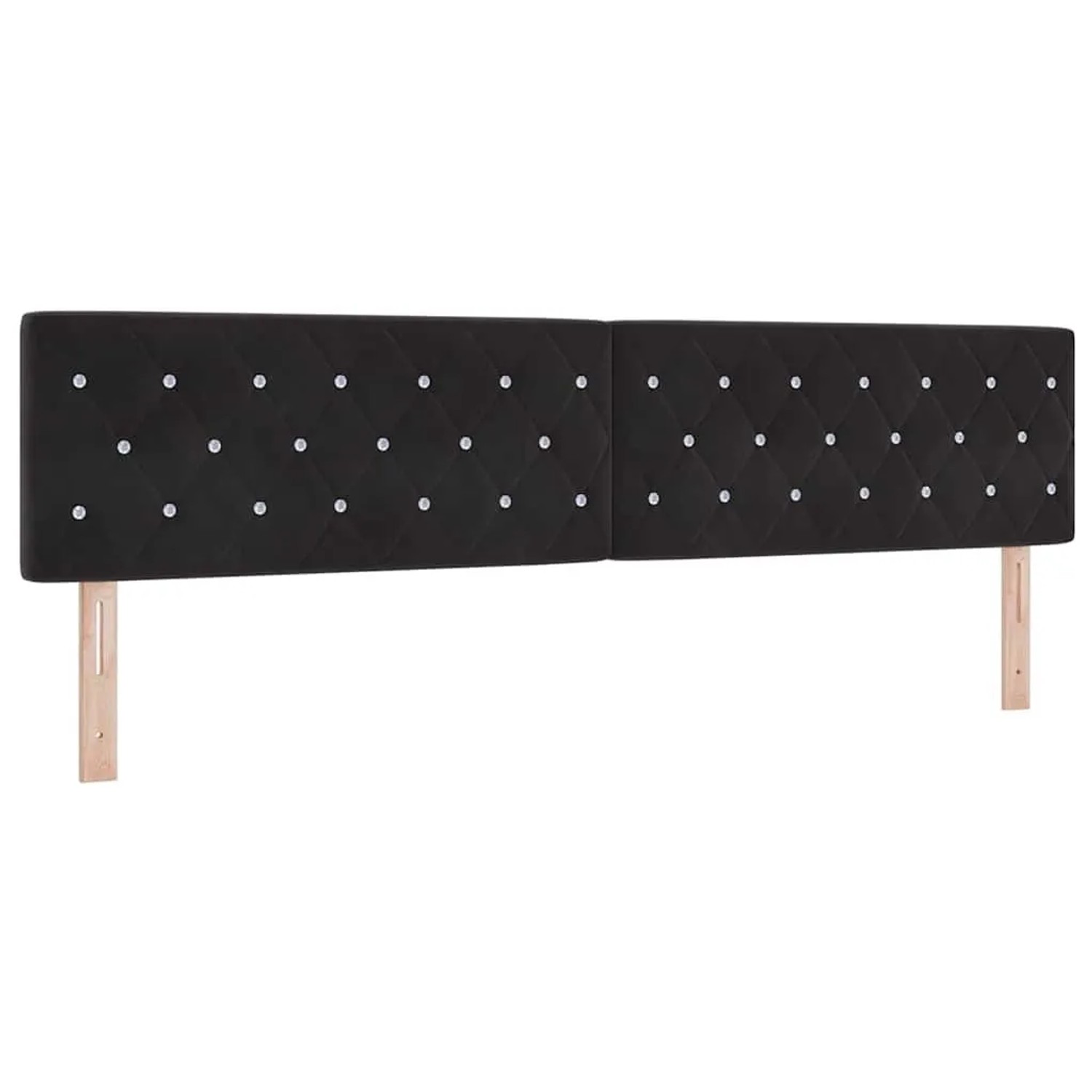 vidaXL Kopfteil Schwarz 200 cm Samt 42007107