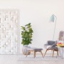Sanders & Sanders Fototapete 3D Muster Beige, 90x202 cm im Wohnraum.