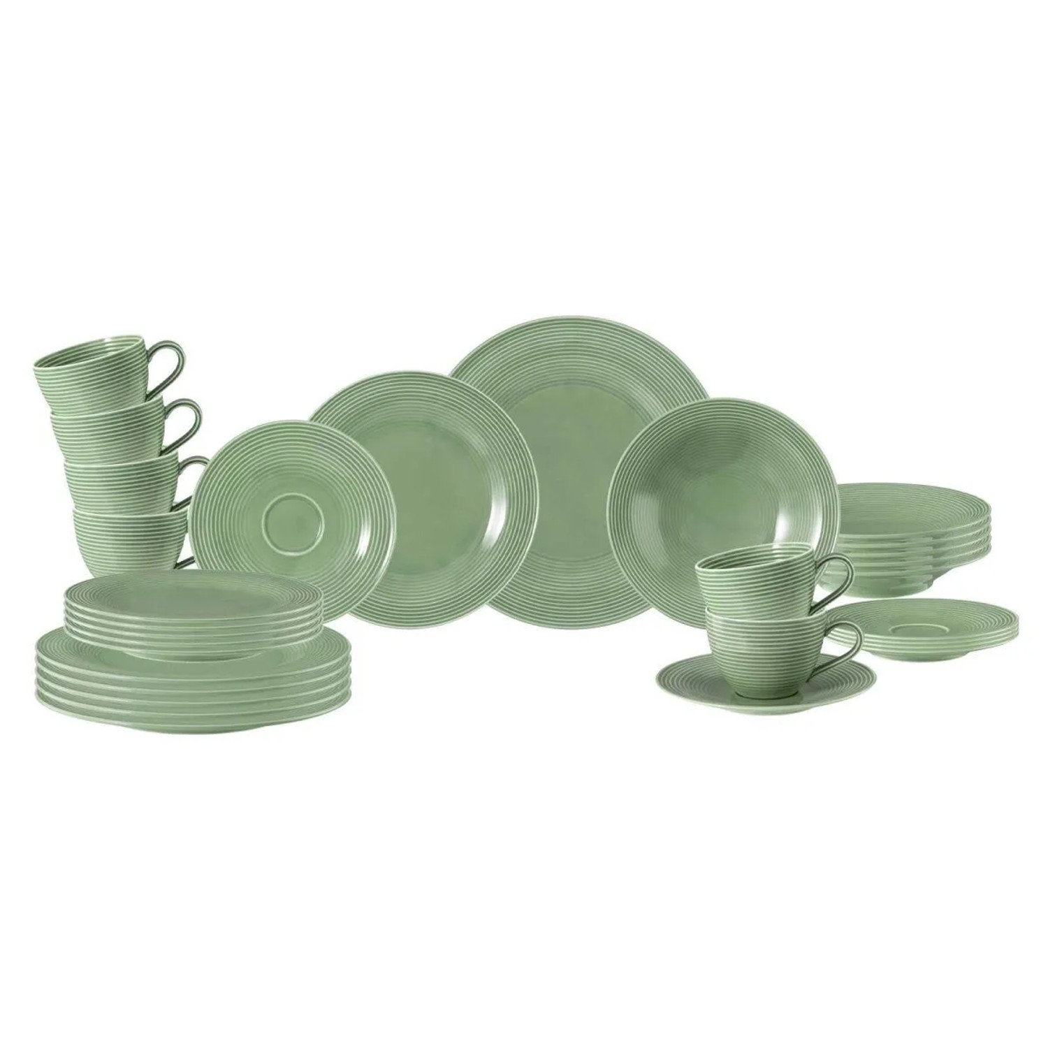 Seltmann Weiden Beat Color Glaze Kombiservice 30-teilig Salbeigrün