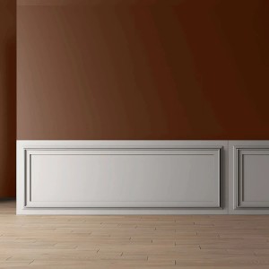 Weißes 3D Wandpaneel von PROFHOME, Akustikpaneel zur Wandvertäfelung, 150x50 cm.
