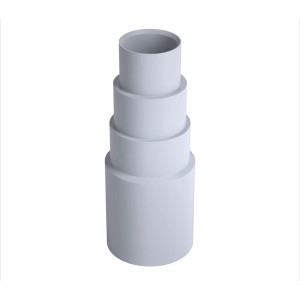 Bauheld Staubsaugeradapter, hellgrau, aus PVC-Gummi für Staubsauger Zubehör.