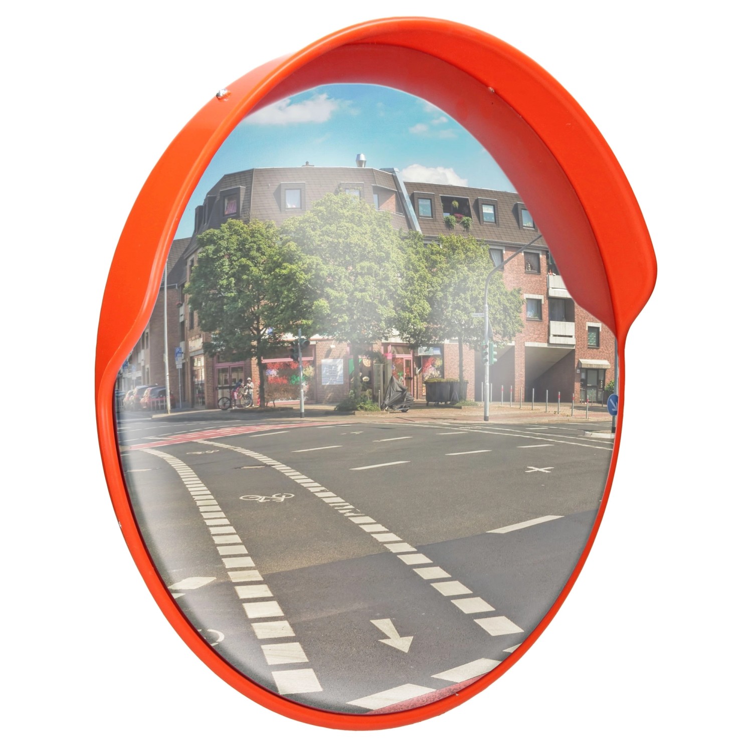 ECD Germany Verkehrsspiegel 30 cm mit Schwenkbare Halterung Rot Wetterfest günstig online kaufen