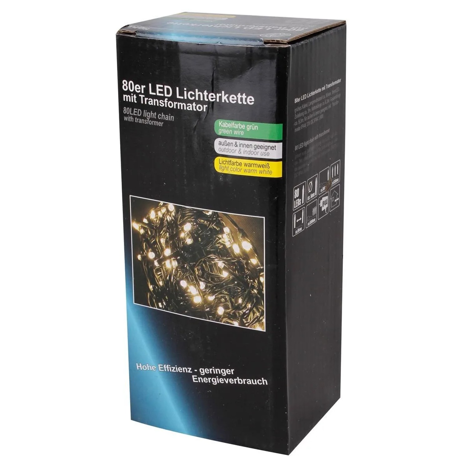 Lex 80er LED Lichterkette für Außen Innen Deko IP44 Weihnachtslichterkette günstig online kaufen