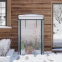 Transparentes WOLTU Foliengewächshaus mit Pflanzen im Wintergarten.
