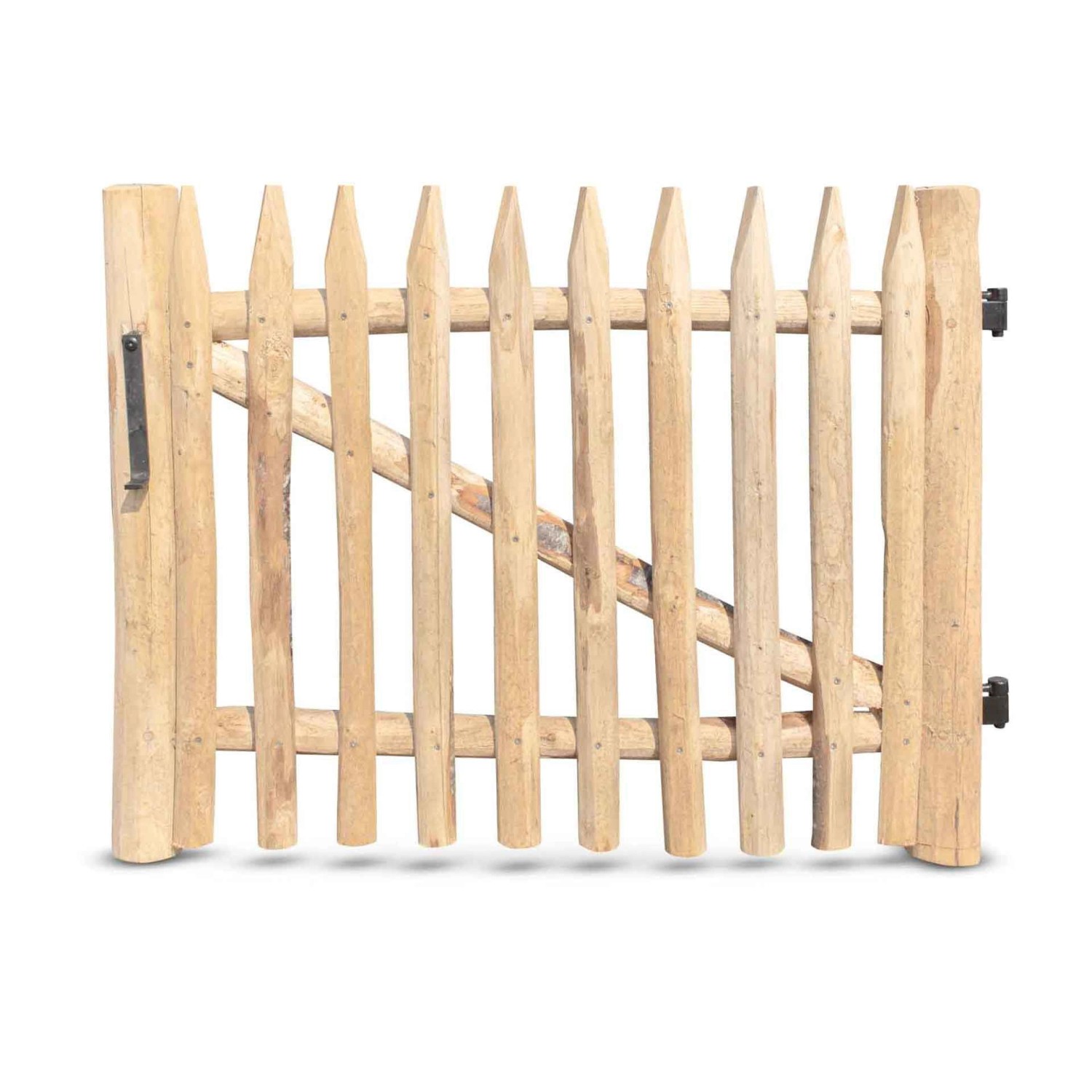 Stiltreu Gezapftes Staketenzaun-Tor Edelkastanie Breite 100 cm Höhe 80 cm i günstig online kaufen