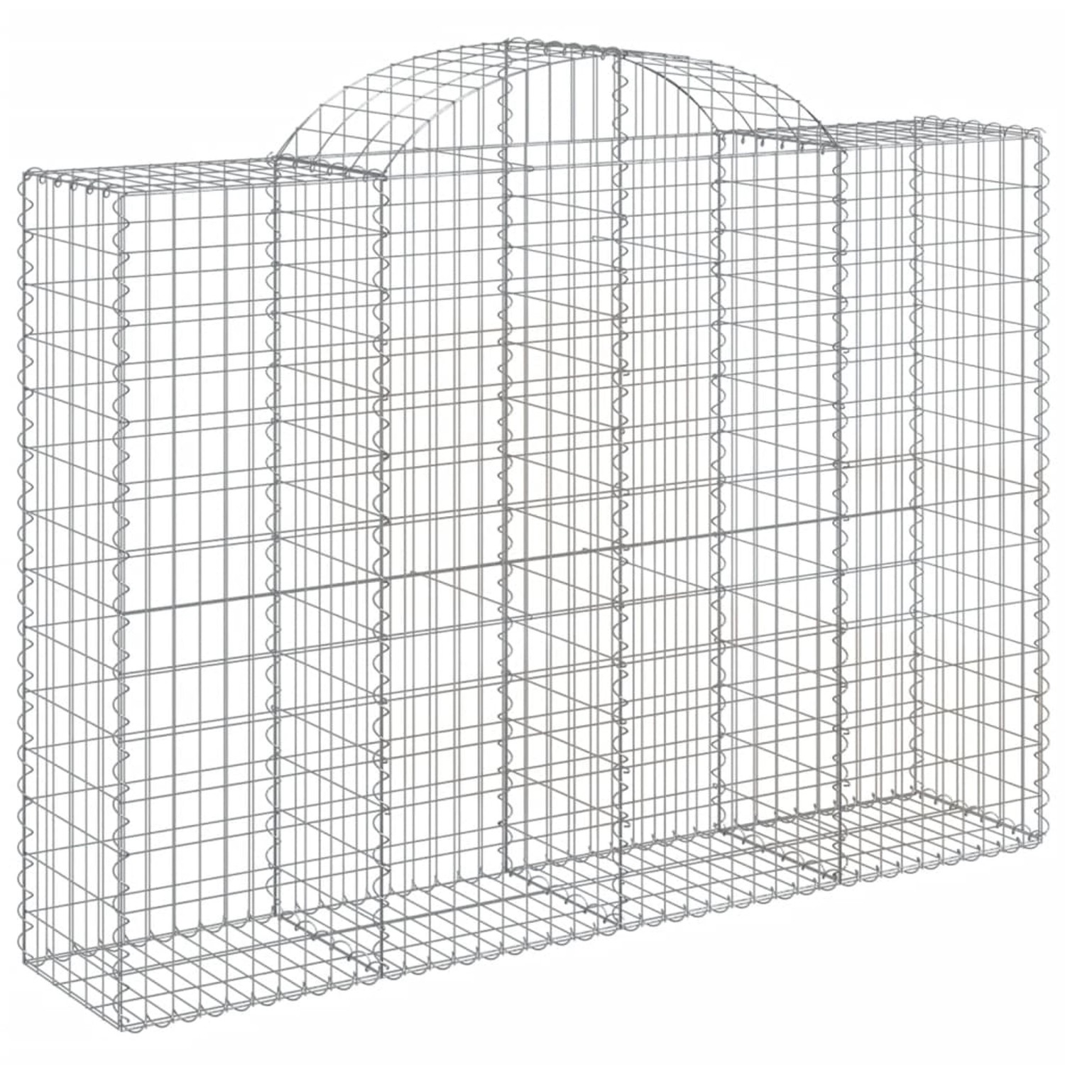 vidaXL Gabionen mit Hochbogen 7 Stk 200x50x140/160cm Eisen 1669119 günstig online kaufen