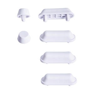 Ring- und Deckelpuffer Set, Florenz/Aura Weiß, Zubehör für WC-Sitze.