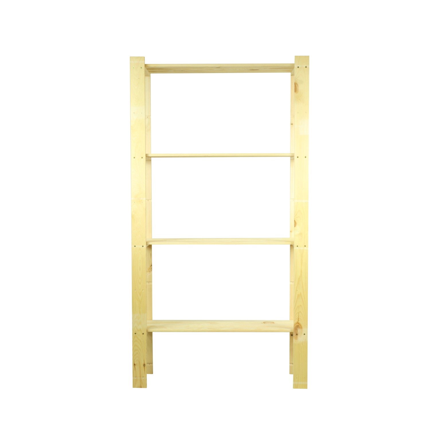 PROREGAL Holzregal Pinepeak, 4 Böden aus Kiefernholz, natur, 150x80x28 cm.