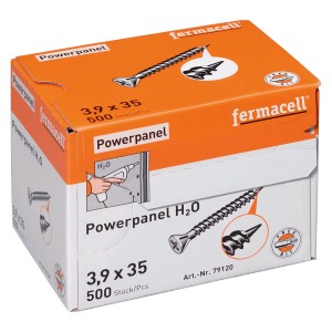 Fermacell Powerpanel Schrauben, 3,9x35 mm, im Karton. Geeignet für Bau- und Fliesenlegerplatten.