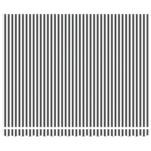 vidaXL Einziehbare Markise, anthrazit-weiß gestreift, 400x300 cm. Sonnenschutz für Terrasse und Garten.