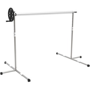 KWAD Poolplanen-Aufroller aus Edelstahl, teleskopierbar und höhenverstellbar.