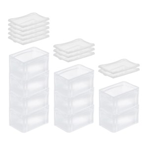SuperSparSet: 10 transparente Eurobehälter BasicLine mit Deckel, 17x20x30cm, 7,2 Liter Euroboxen.