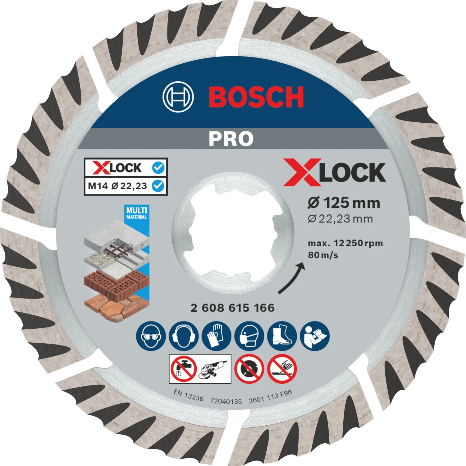 Bosch X-Lock Diamanttrennscheibe Standard for Universal Ø 125 mm