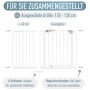 ib style Türschutzgitter Berrin 58-185cm Treppenschutzgitter für Kinder und Haustiere Ohne Bohren Weiß 120-130 cm_9