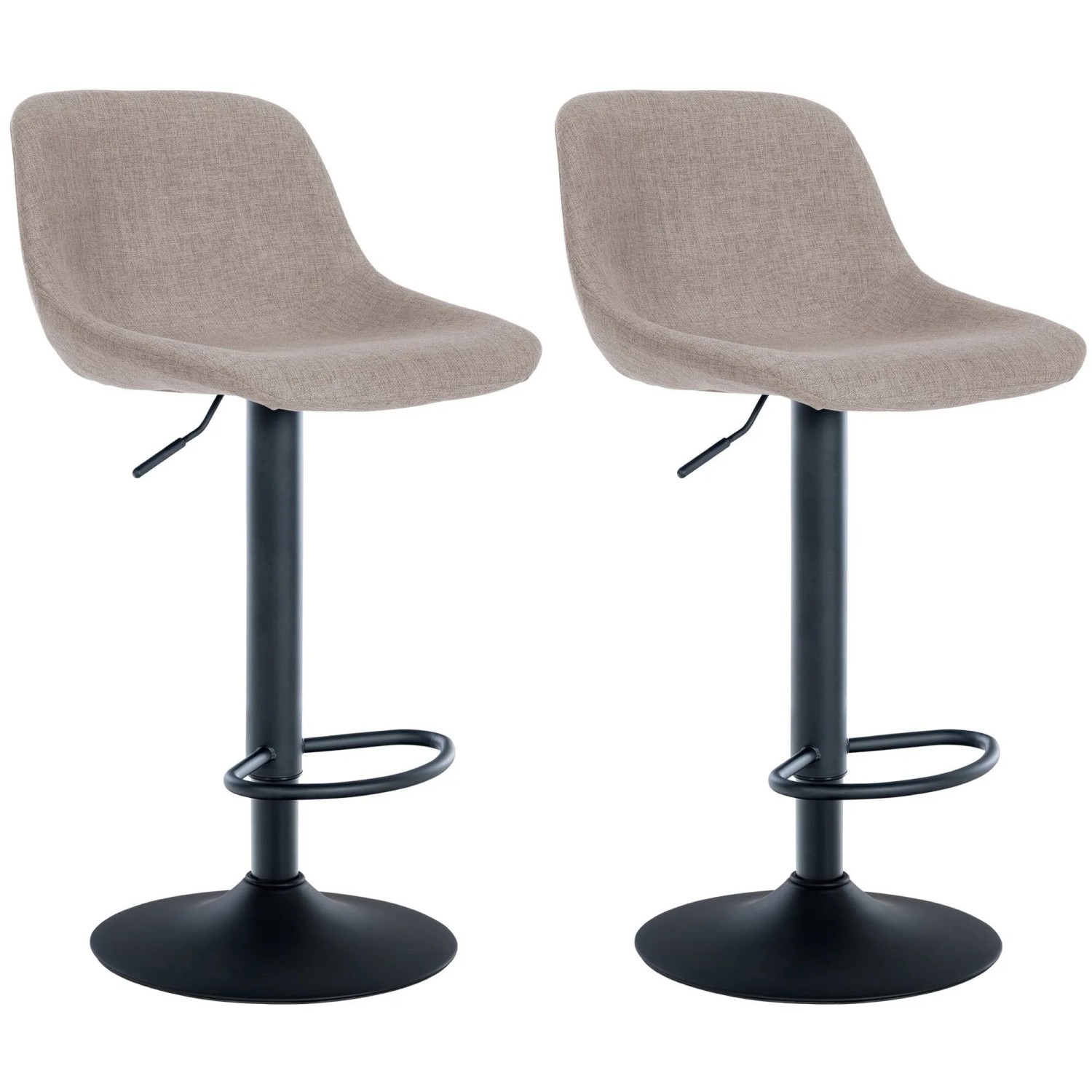 CLP 2er Set Barhocker Loft taupe/Stoff