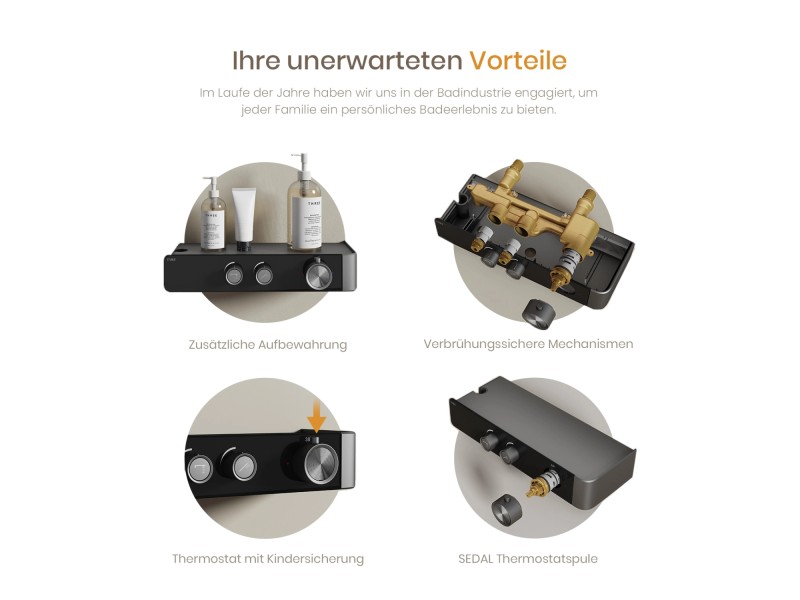 Magnetische Handbrause Mit Docking-System – 5 Sprühfunktionen, Wannenauslauf, Gebürstetes Nickel