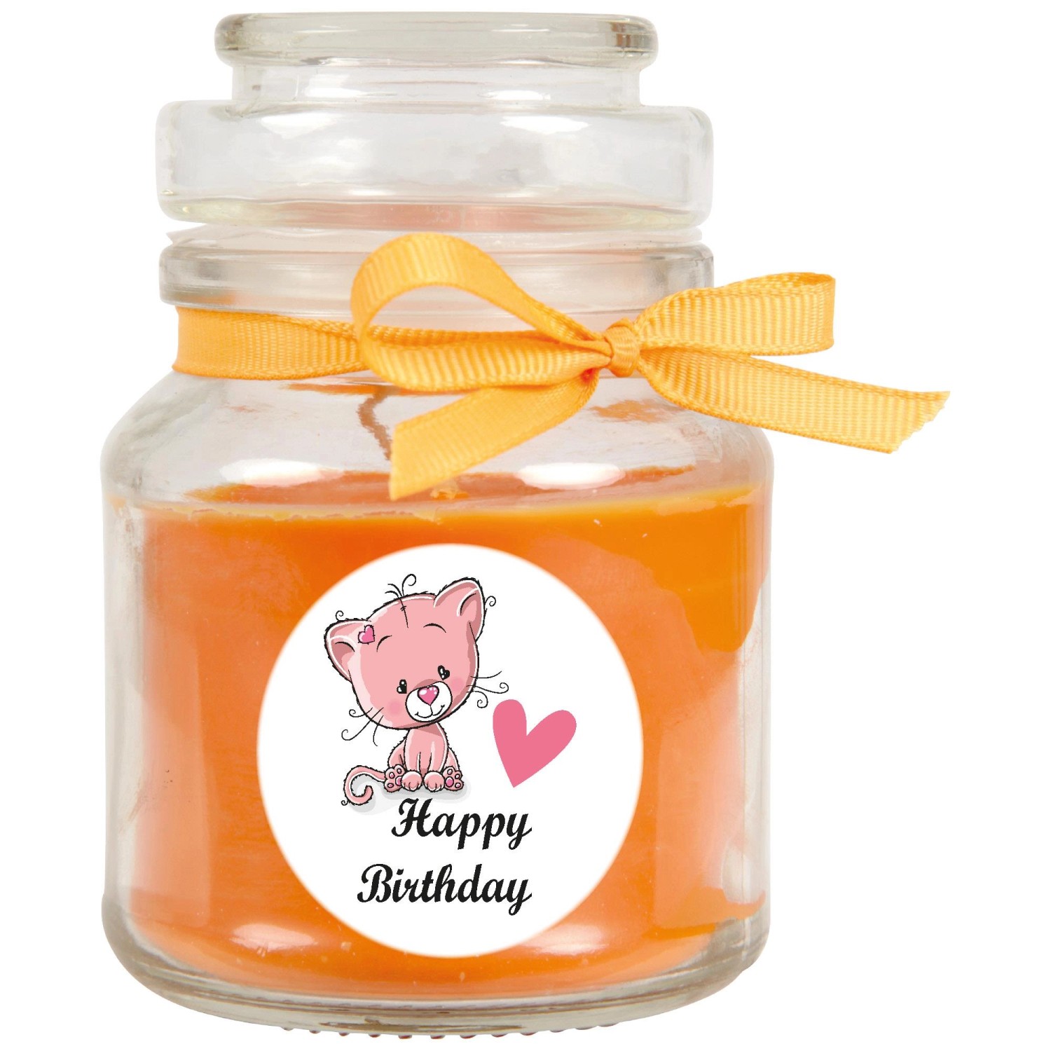 HS Candle Duftkerze & Glas Happy Birthday Honigmelone Katze günstig online kaufen