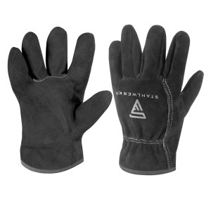 STAHLWERK Schweißerhandschuhe aus Spaltleder, hitzebeständig und robust.