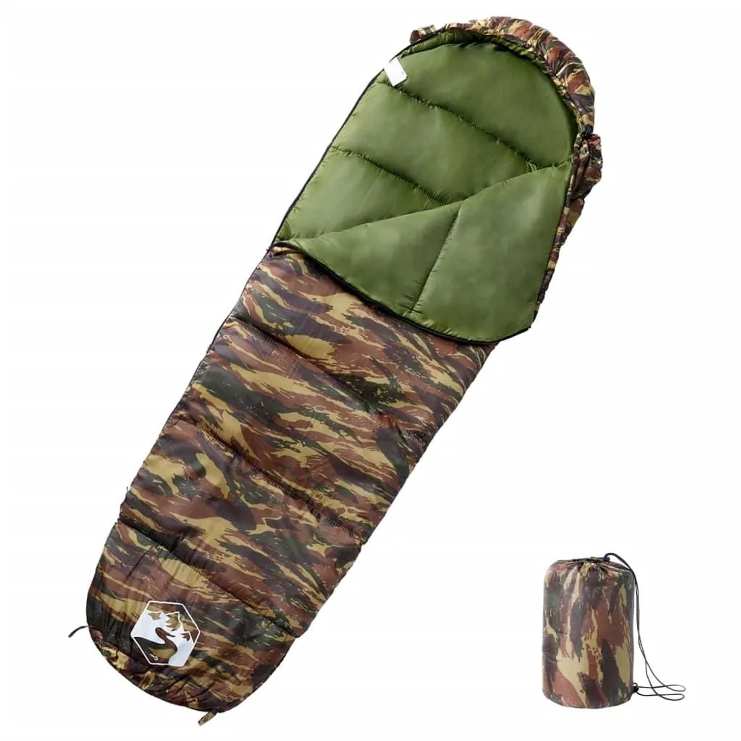 vidaXL Mumienschlafsack für Erwachsene Camping 3 Jahreszeiten 94501