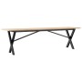 vidaXL Couchtisch mit X-Gestell, 160x40x45 cm, Kiefer massiv und Gusseisen.