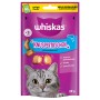 Whiskas Knuspertaschen Lachs, 60g: Katzen-Ergänzungsfutter mit knuspriger Hülle und cremiger Füllung.
