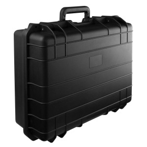 Schwarzer, wasserdichter Blanko Gerätekoffer 520x415x195 mm für sicheren Transport.