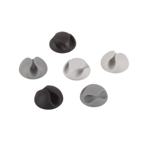 Fix-o-moll Kabelfixierer, 6er-Set in verschiedenen Farben, zur einfachen Kabelführung.