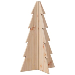 Weihnachtsbaum aus hellem Massivholz Kiefer, 69,5 cm hoch, zum Schmücken. Rustikale Weihnachtsdekoration.