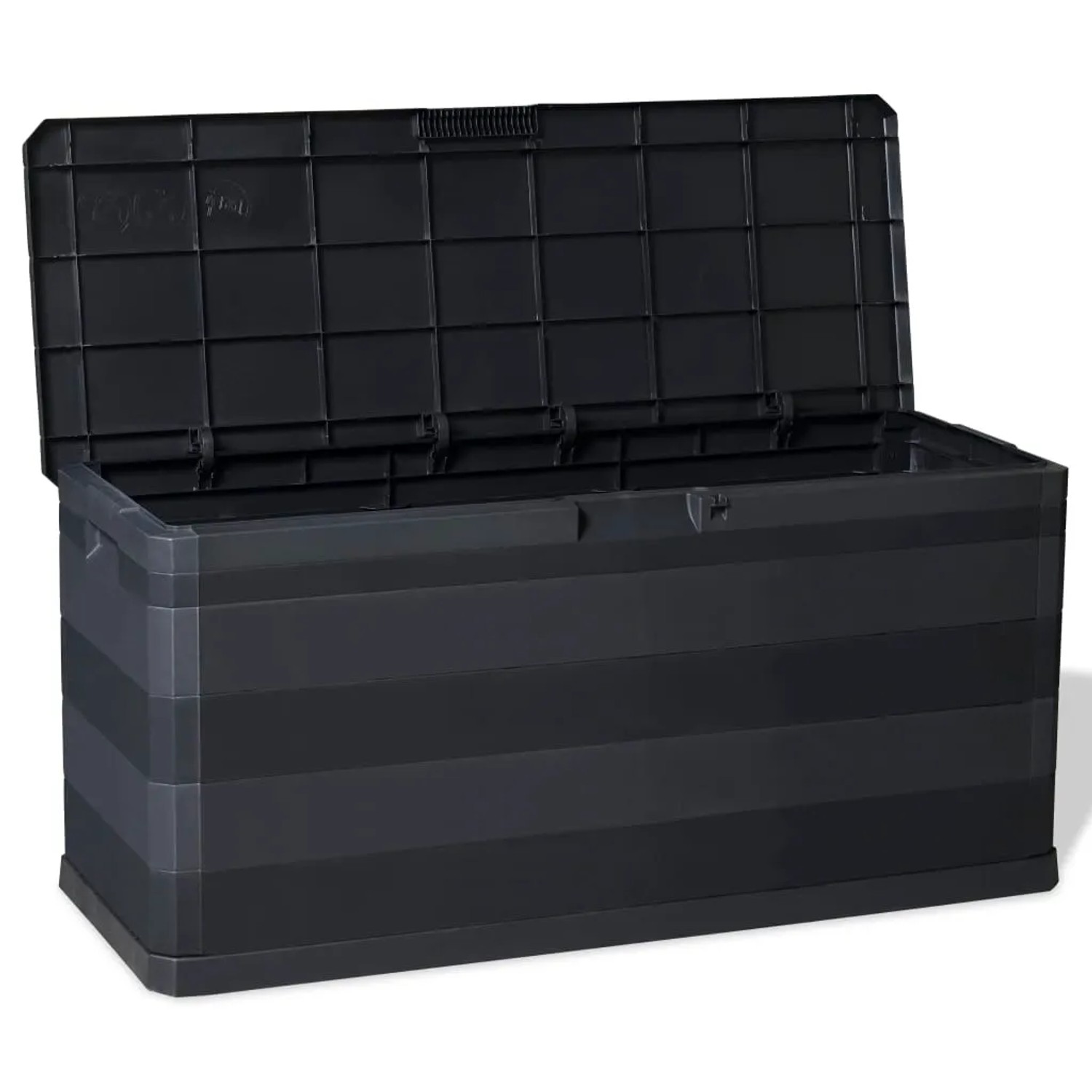 furnicato Gartenbox Schwarz Kunststoff 117 x 45 x 56 cm kaufen bei OBI
