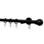 Schöner Wohnen Wandhalter Leon, Gardinenstange Ø 20mm, Schwarz Matt.