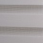Graues Sol Royal Doppelrollo SolDecor DL2, Detailansicht der Stoffstruktur mit transparenten und blickdichten Streifen.