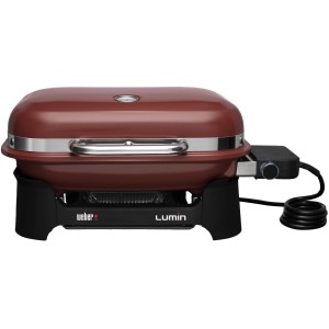 Weber Lumin Compact Elektrogrill in Crimson Red: Moderner, kompakter Grill für vielfältige Grillerlebnisse.
