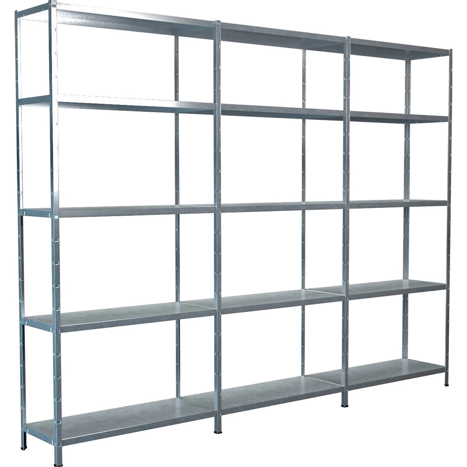 Schulte Set 1 Steckregal/Kellerregal und 2 Anbauregale Verzinkt 200 cm x 260 x 35 cm