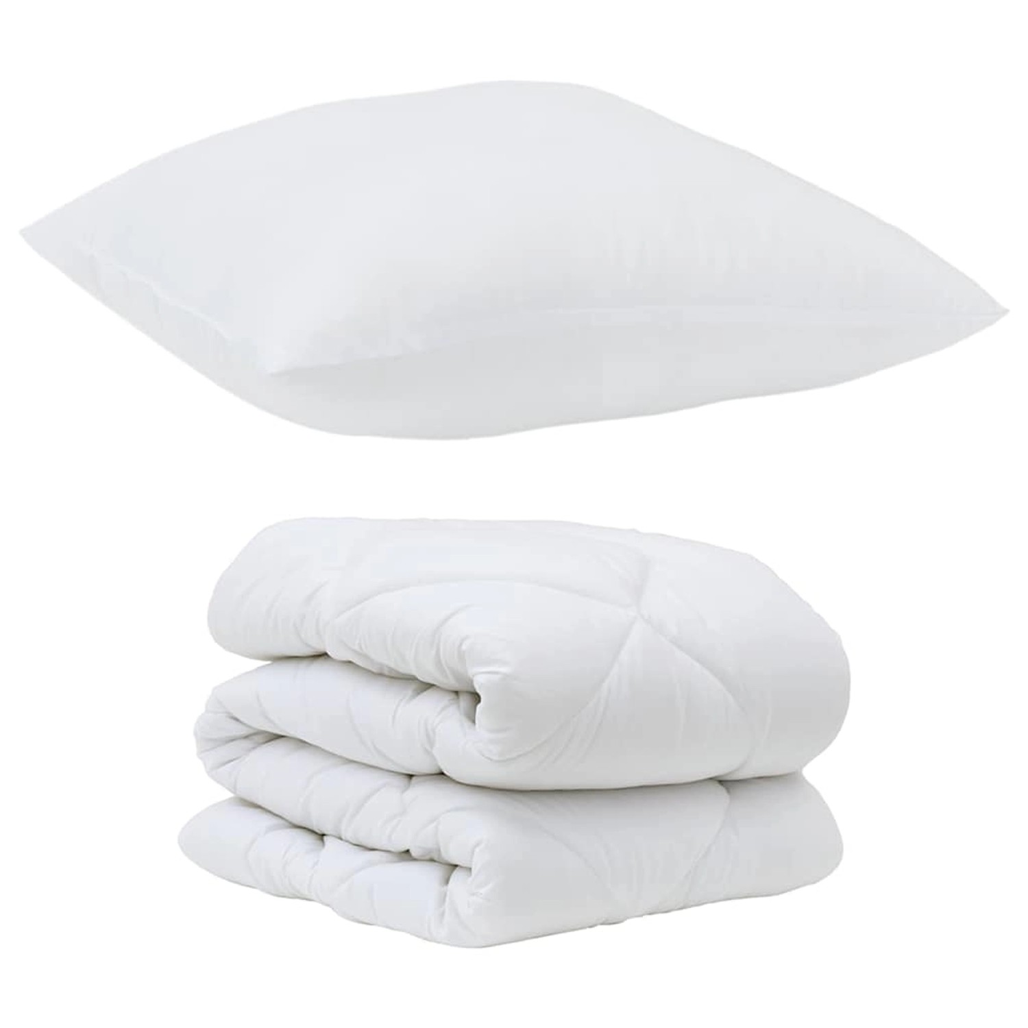 vidaXL Bettdecken Set mit Kissen 2-Tlg Weiß Mikrofaser 3376718 günstig online kaufen