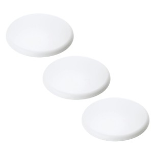 3er Set: Weiße, extraflache Orion Lightstyle Verteilerbaldachine (Ø 135mm) für Lampen und Leuchten.