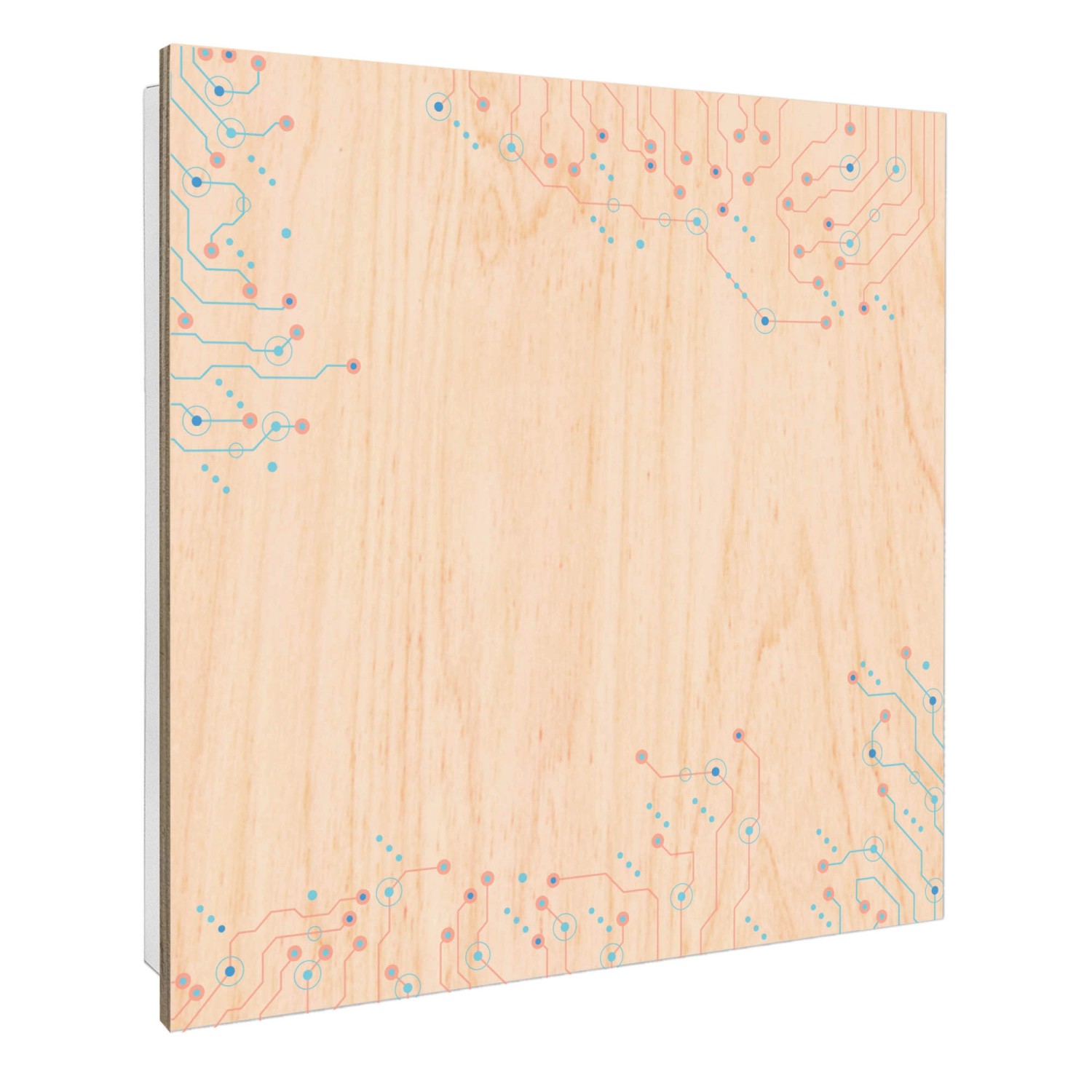 Banjado Großer Schlüsselbox Holz 30x30cm Weiß Scharnier Rechts 50 Haken Sch günstig online kaufen