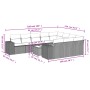 Schwarze 11-tlg. vidaXL Garten-Sofagarnitur aus Polyrattan mit Kissen. Gartenmöbel für Terrasse und Garten.
